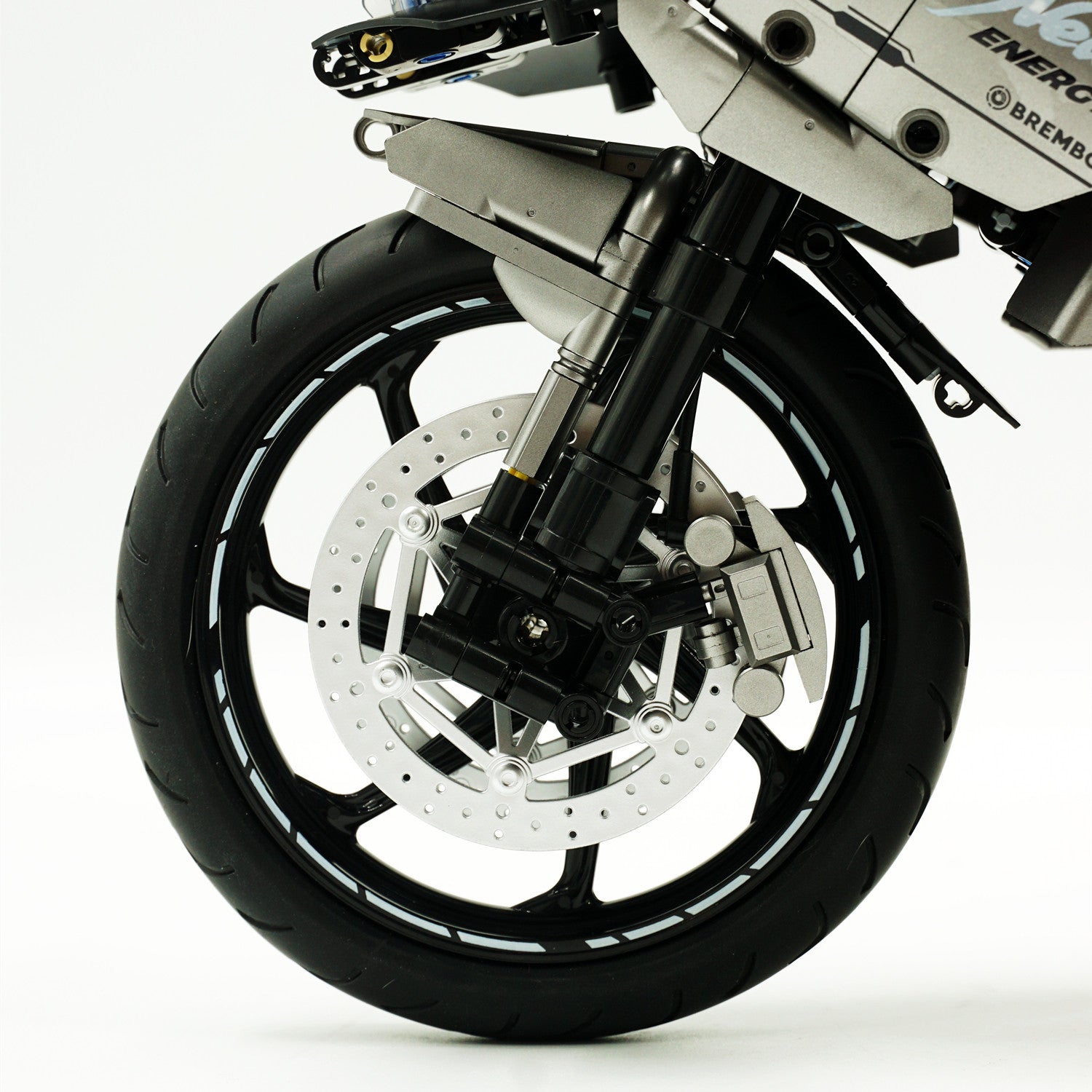 1:5 Kawasaki H2R Motorcycle Buiding Kit with Front and Rear Lights, Exclusive display stand, Adult Collectible Models (2156 Pcs) - BAV BRICK