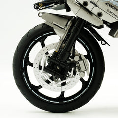 1:5 Kawasaki H2R Motorcycle Buiding Kit with Front and Rear Lights, Exclusive display stand, Adult Collectible Models (2156 Pcs) - BAV BRICK