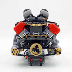 Motorized Large Ferrari SP3 V12 Engine | 12-Cylinder Prancing Horse Engine Package (2155 PCS)