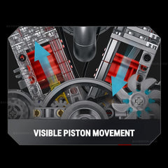 Motorised Harley Motorcycle V2 Engine(867pcs)