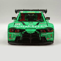 1: 8 BMW M4 GT3 Building Set, Fully Detailed Simulation, Isle of Man Green Custom Edition (4556Pcs)