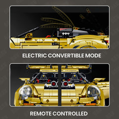 1:8 Porsche GT3 RS Gold Concept | Dual mode switching | 3824+PCS