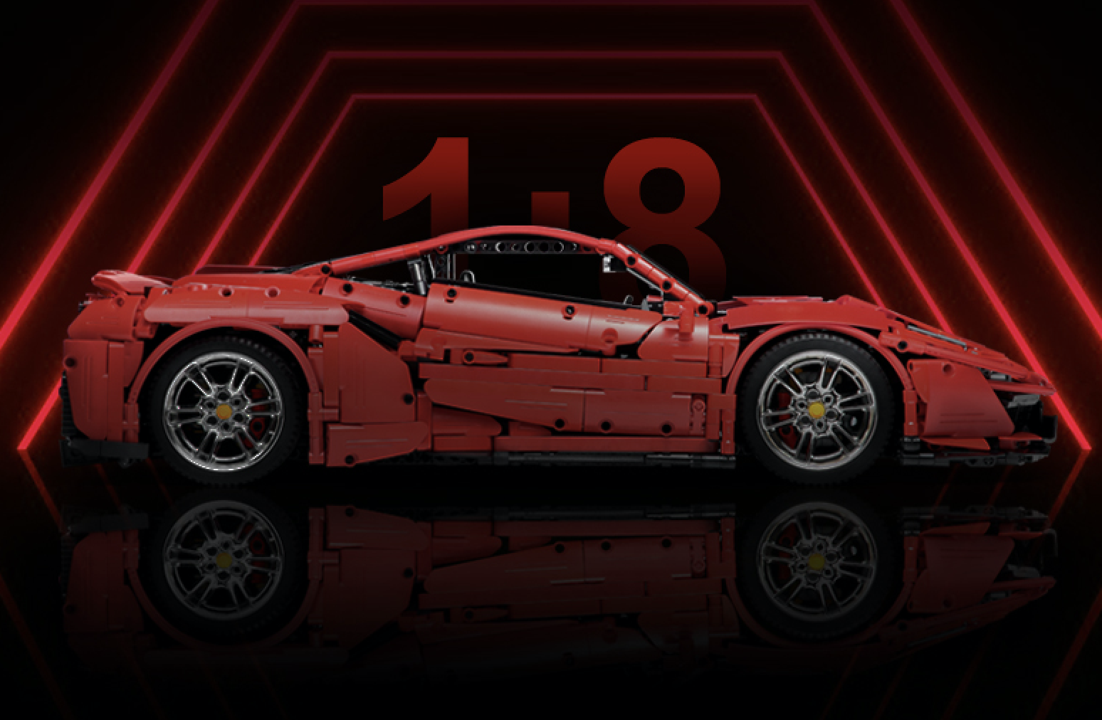 1:8 Remote Controlled Ferrari 488 Supercar 🇮🇹 (3187 PCS)
