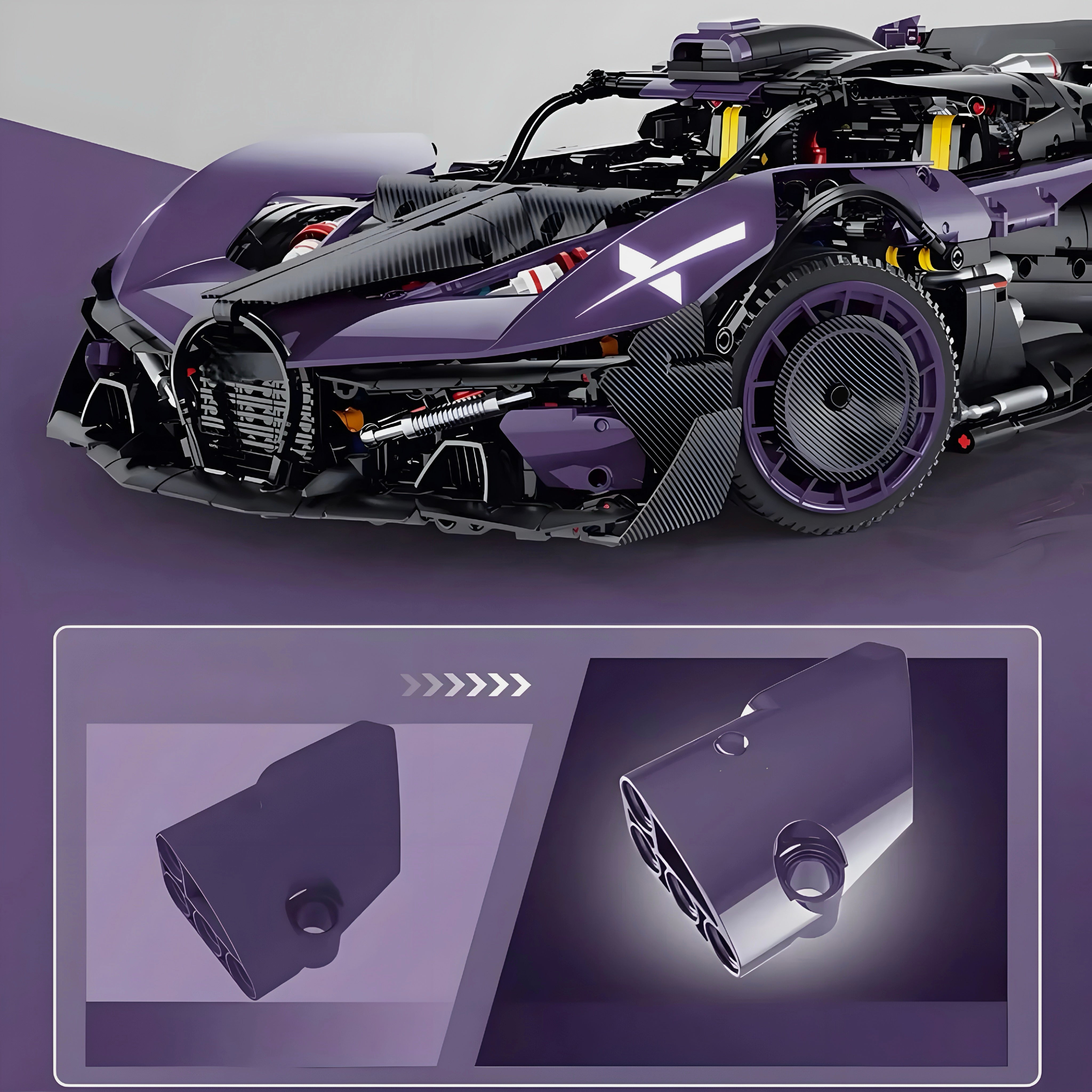 The Ultimate Track-Only 1:8 Bugatti Bolide W16 Hypercar (3332 PCS)