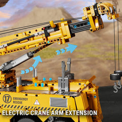 Remote Controlled Road Rescue Truck | Large Pneumatic Crane Trailer Wrecker(4915pcs)