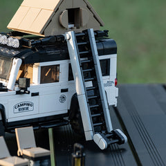 LAND ROVER DEFENDER CAMPER | British Camper Off‑Roader with Container Display Case(676 PCS)