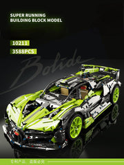 1: 8 Bugatti Bolide W16, Fully Printed Exterior Parts, Free Electroplated Wheels (3588 PCS)