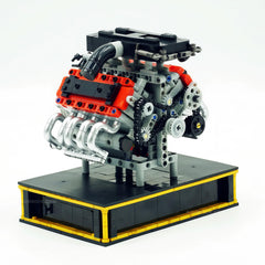 Motorised ENZO Supercar V10 Engine- 1079 Pcs | Electric piston linkage | Comes with base