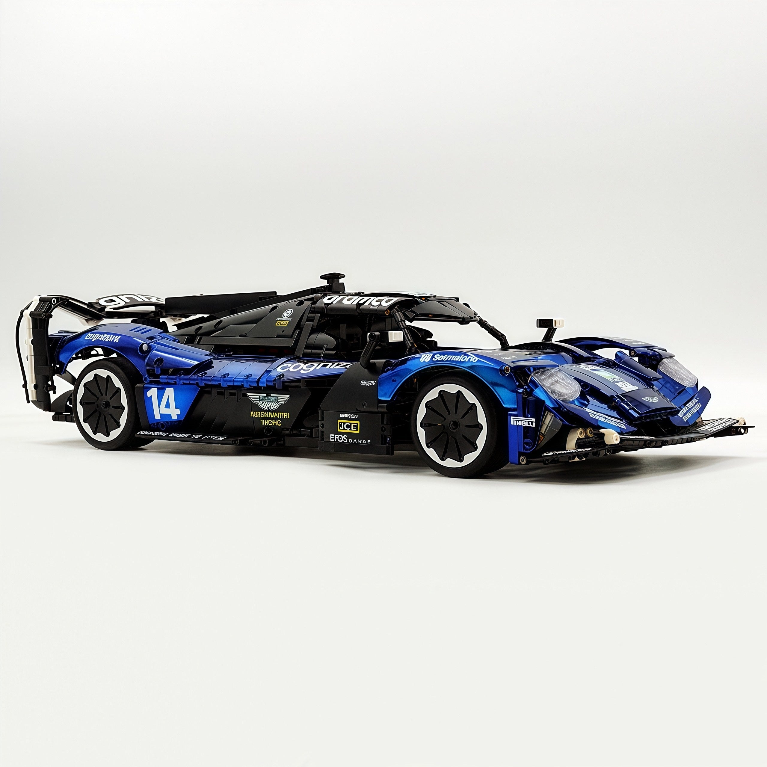 1: 8 Aston Martin Valkyrie Hypercar, Electroplated Dark Blue Customized Version(3869 Pcs)