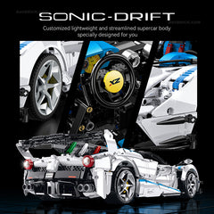 1:8 The Drift LaFerrari FXXK EVO | Pearl White Painting Custom Edition (4580pcs)