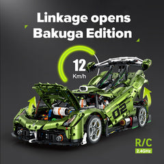 1: 8 Koenigsegg JESKO Supercar with Remote Control, Electric Doors and Rear Spoiler, Electric Air Suspension, Steam Spray System(3838 Pcs)