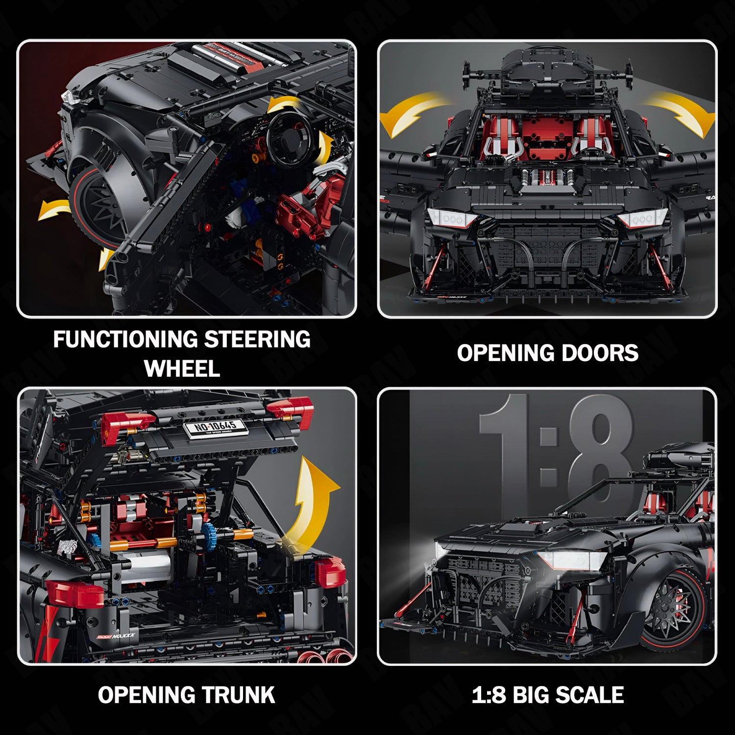1:8 Audi RS6 Quattro Widebody Wagon | Matte Black Power | 4189+ PCS