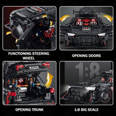 1:8 Audi RS6 Quattro Widebody Wagon | Matte Black Power | 4189+ PCS
