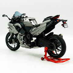 1:5 Kawasaki H2R Motorcycle Buiding Kit with Front and Rear Lights, Exclusive display stand, Adult Collectible Models (2156 Pcs) - BAV BRICK