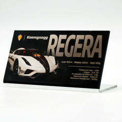Suitable for Mercedes Koenigsegg Supercar Series Display Acrylic Nameplate