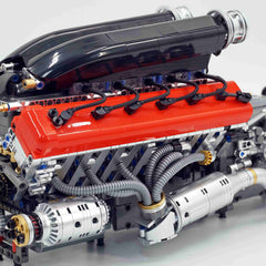 Motorized Large Ferrari SP3 V12 Engine | 12-Cylinder Prancing Horse Engine Package (2155 PCS)