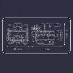 MOTORISED FLAT 6 ENGINE (2376 PCS)