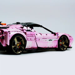 1:8 Ferrari SF90XX Pink Plating Limited Color, The Ultimate Supercar, More Than 12 Features Restored(4100 Pcs)