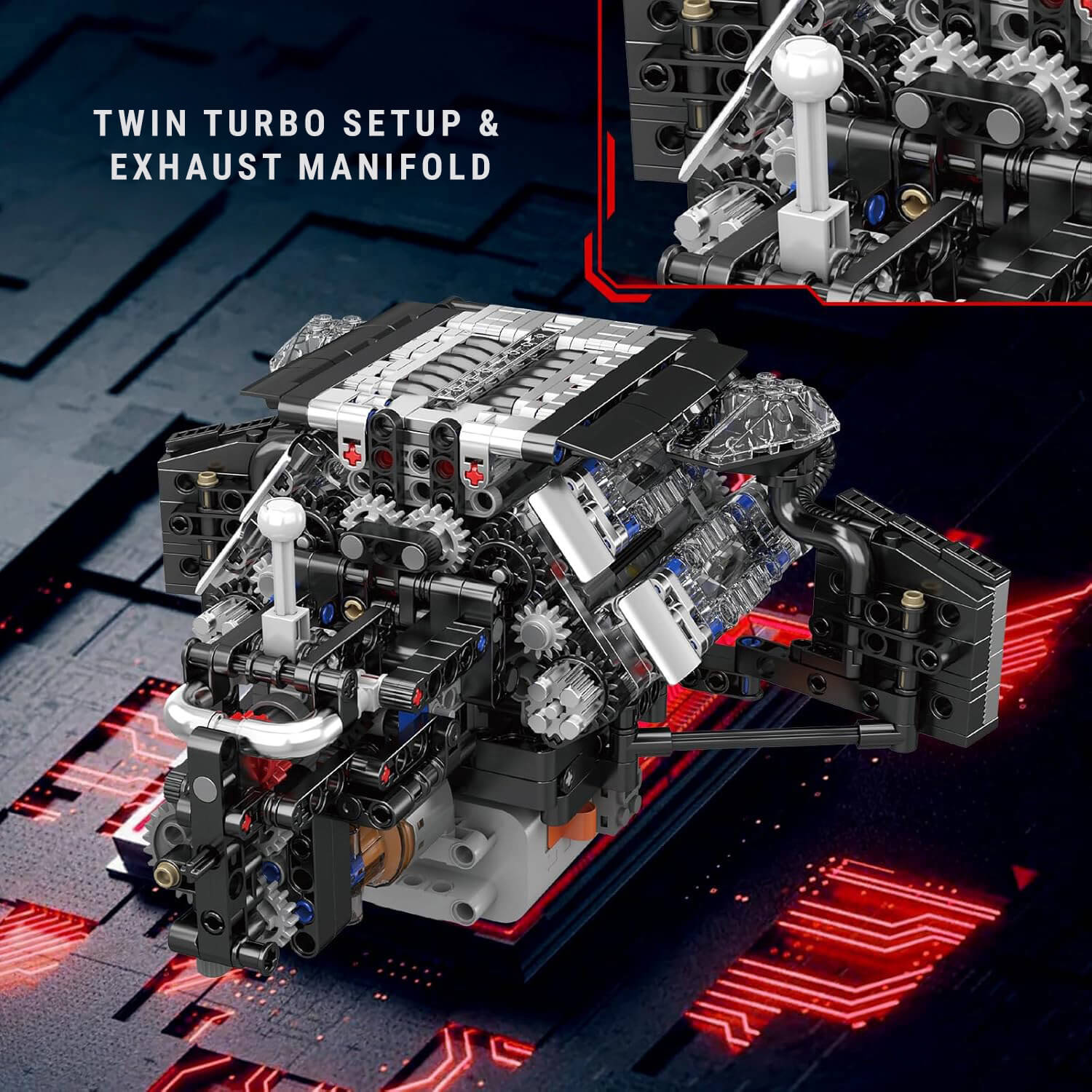 Twin Turbo W12 German Engine (870 Pcs)