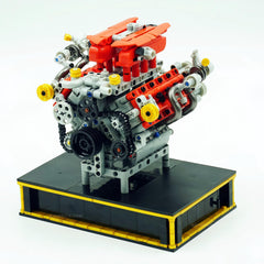 Motorised LAFERRARI NO.F488 Supercar V8 Engine | 1123 Pcs | Electric piston linkage | Comes with base