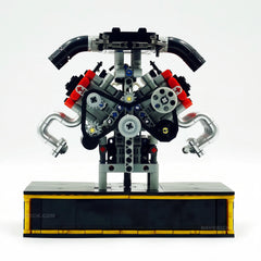 Motorised ENZO Supercar V10 Engine- 1079 Pcs | Electric piston linkage | Comes with base