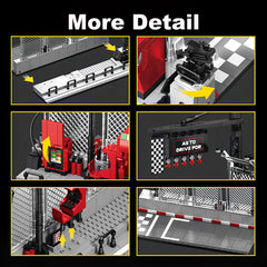 Ferrari F1 Race Car and F1 Starting Grid Set | 1413 PCS