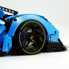 1: 8 Lamborghini One Off: Auténtica, Paint Pearl Blue Version, Motorized Convertible Switch Mode, Full Vehicle Motorization (3392 Pcs)
