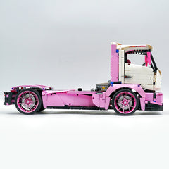 1: 8 Pink Box Trailer Truck, Total Length 110cm (8000+PCS)