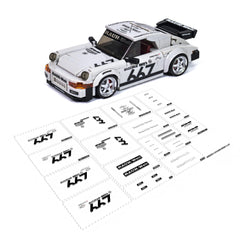 1: 24 CUSTOM GERMAN PORSCHE 930 with Container Display Case (318 PCS) - BAV BRICK