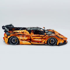 1: 8 LaFerrari FXXK EVO Custom Modified, Orange Gold Color Enamel Paint, Oversized Rear Wing (4739 Pcs)