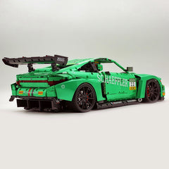 1: 8 BMW M4 GT3 Building Set, Fully Detailed Simulation, Isle of Man Green Custom Edition (4556Pcs)