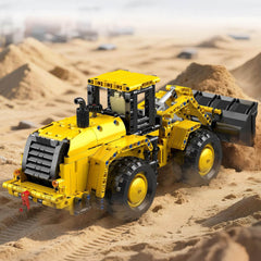 Bulldozer with Movable Front Loading Arm and Liftable Bucket | Heavy Construction Loader(910pcs)