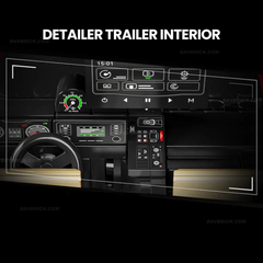 1:24 Red Ferrari Hypercar & Scania Trailer Set(1728pcs)