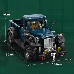 1:16 Dodge Vintage Blue Power Pickup | Classic American Muscle Truck(1199 PCS)