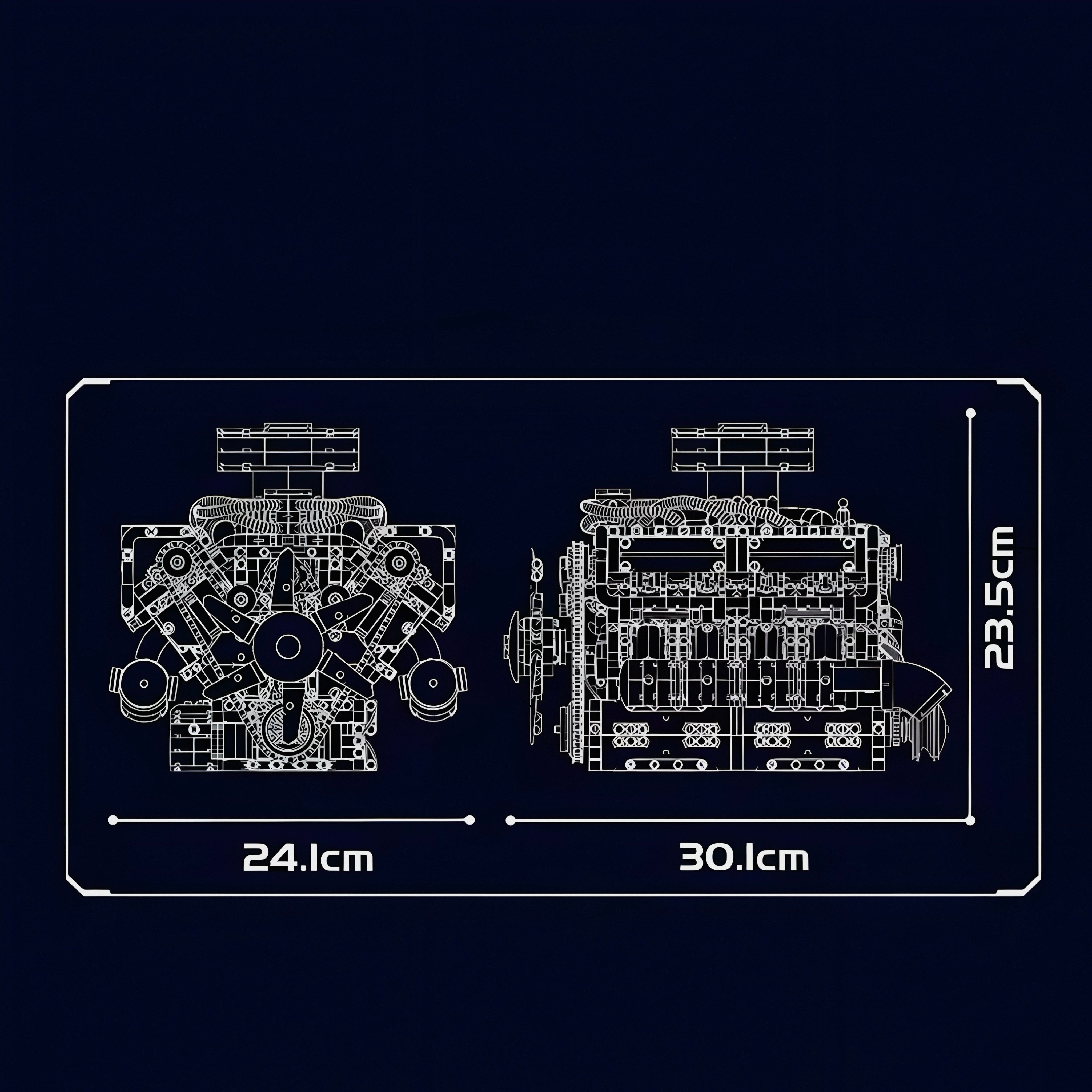 MOTORISED V8 TANK ENGINE (2250 PCS)