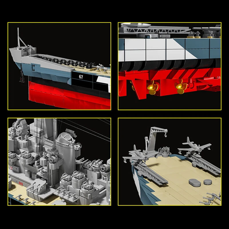 USS Montana Battleship | American Naval Flagship | 2955 PCS - BAV BRICK