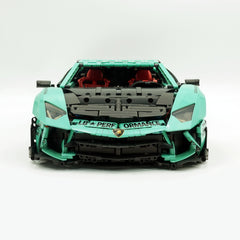 1:8 Lamborghini Aventador SVJ LBWK | Baked Enamel Mint Green Limited Bull Widebody Supercar (4990+ PCS)