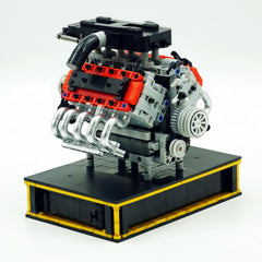 Motorised ENZO Supercar V10 Engine- 1079 Pcs | Electric piston linkage | Comes with base