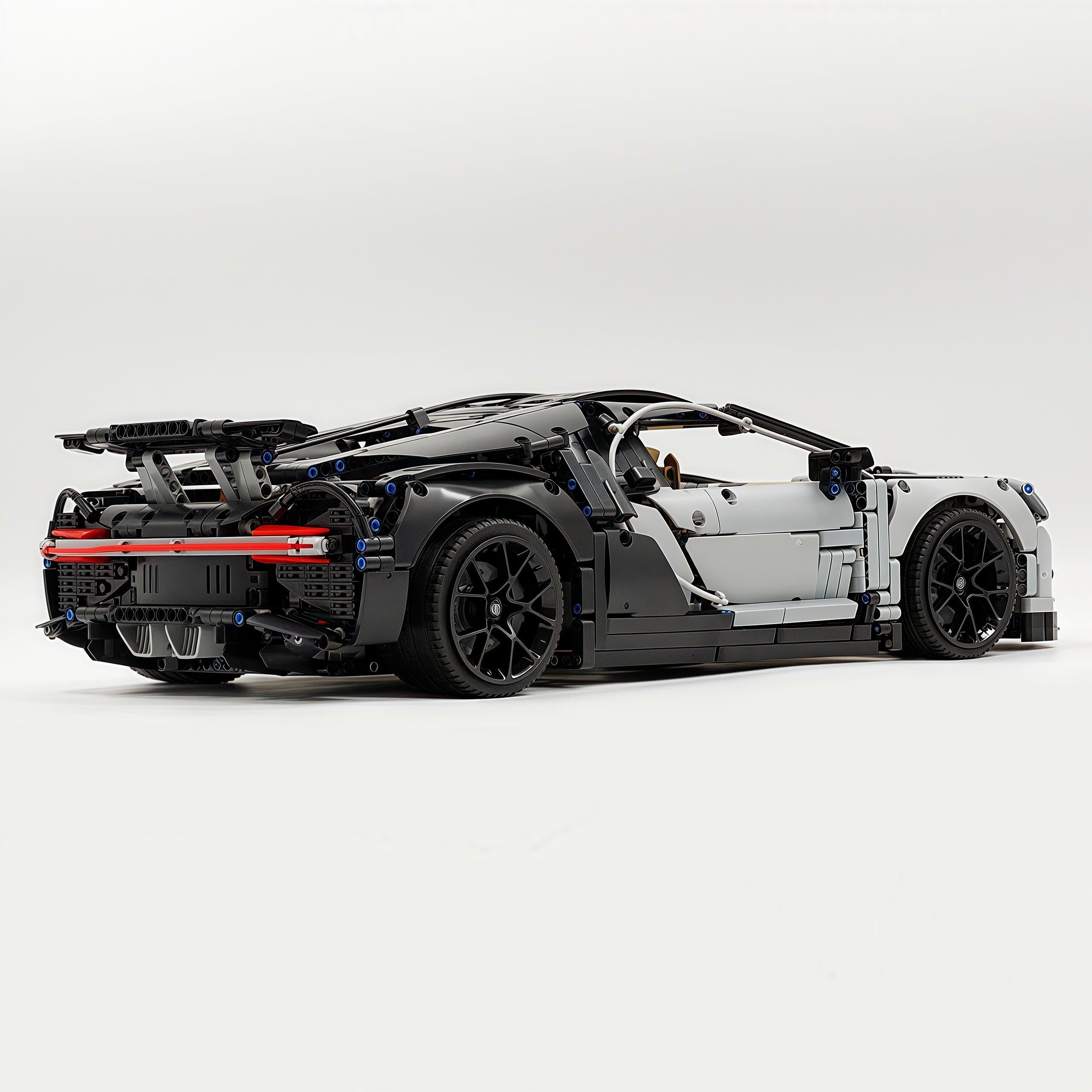 1: 8 Bugatti Chiron, Custom Modified Gray+Black Edition (4031PCS)