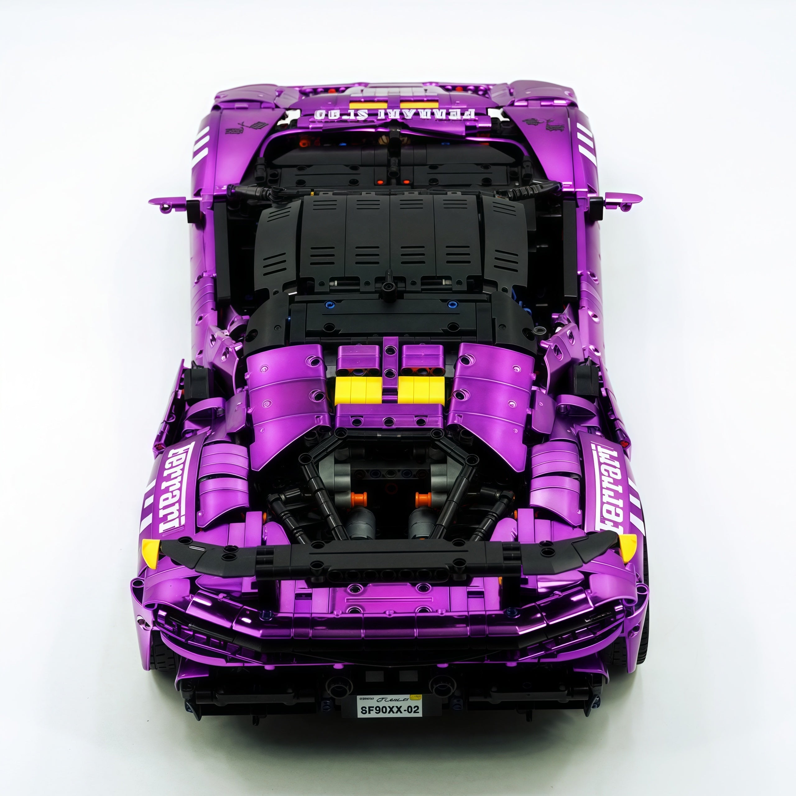 1:8 Ferrari SF90XX Purple Plating Limited Color, The Ultimate Supercar, More Than 12 Features Restored(4100 Pcs)