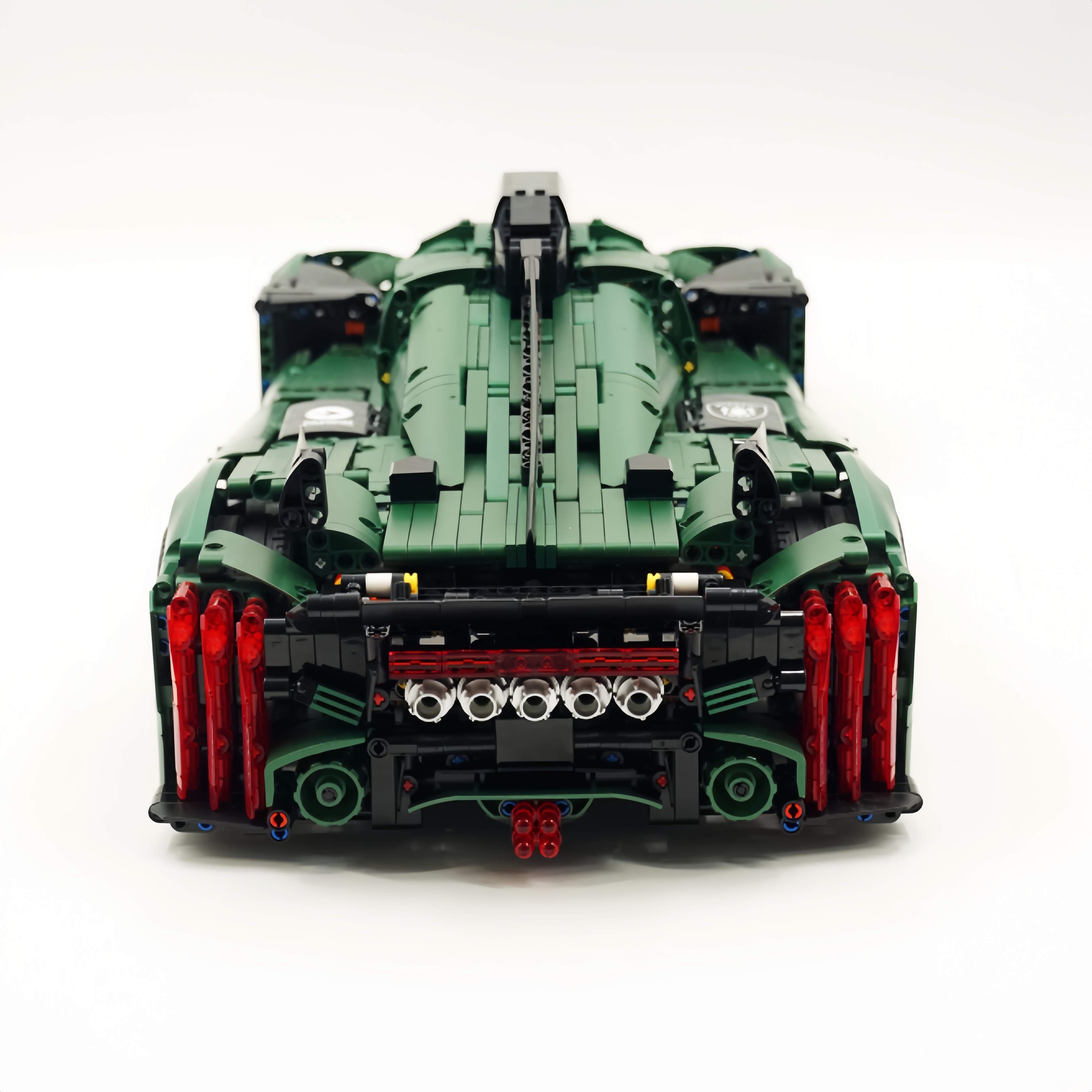 1: 8 Le Mans 9×8 RaceCar Juegos de construcción con control remoto, alerón trasero elevador eléctrico, faros fluorescentes (3746 piezas)