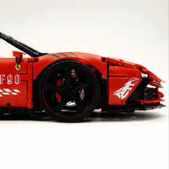 1:8 Ferrari SF90XX Classic Red, The Ultimate Supercar, More Than 12 Features Restored(4100 Pcs)