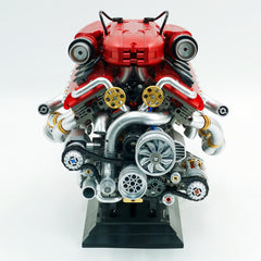 Large LaFerrari V12 Engine | Motorised Supercar Engine Model (2378 PCS)