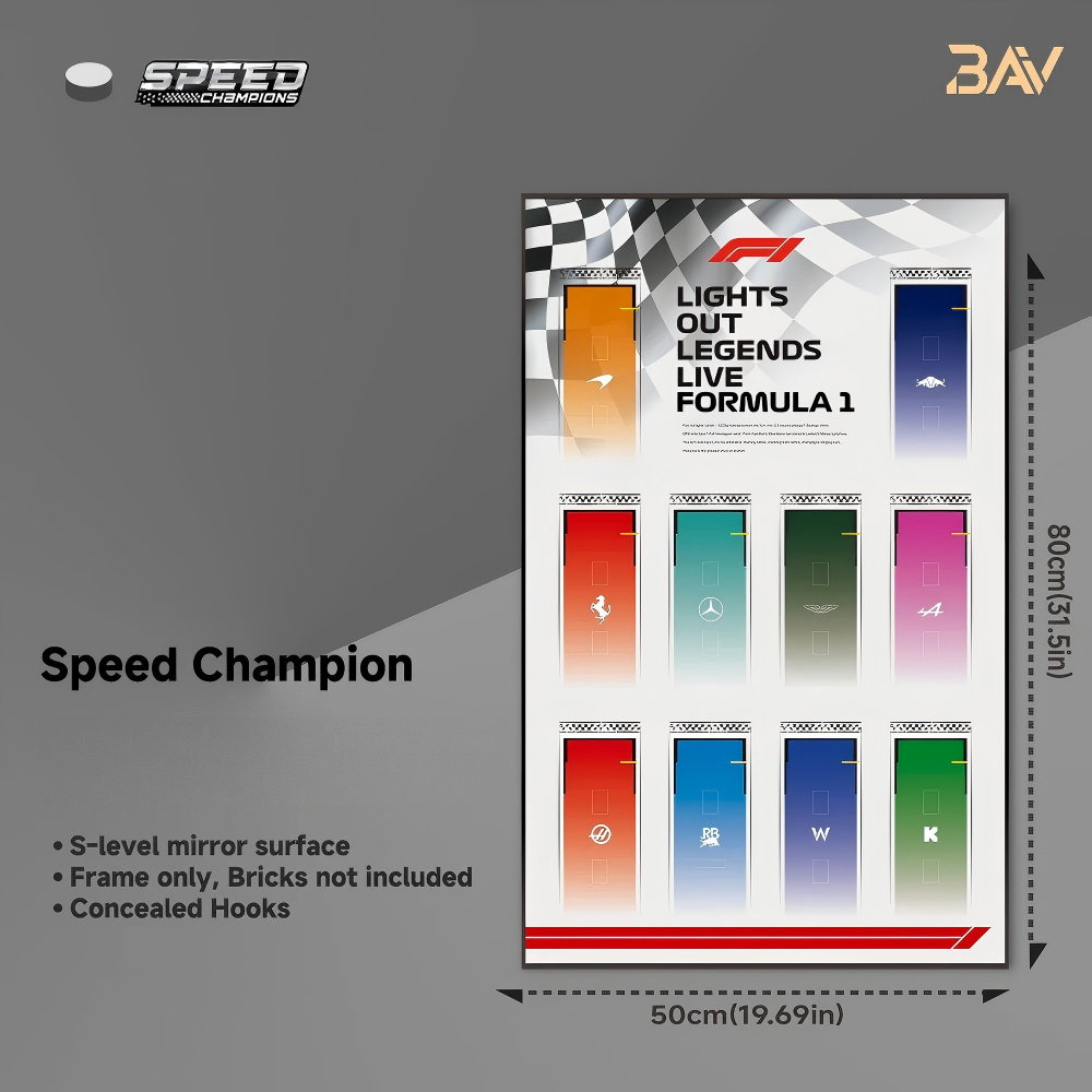 Cadre d'exposition pour voiture LEGO Speed ​​Champions F1 Series