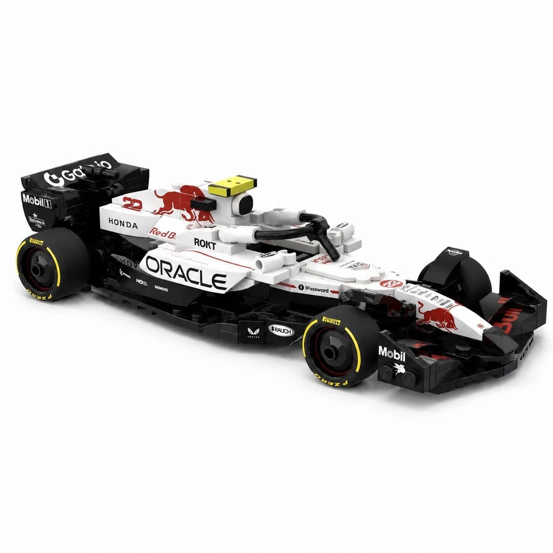Oracle Red Bull Racing RB21 F1 Car | Includes a Complete Set of White Champion Stickers| 293PCS - BAV BRICK