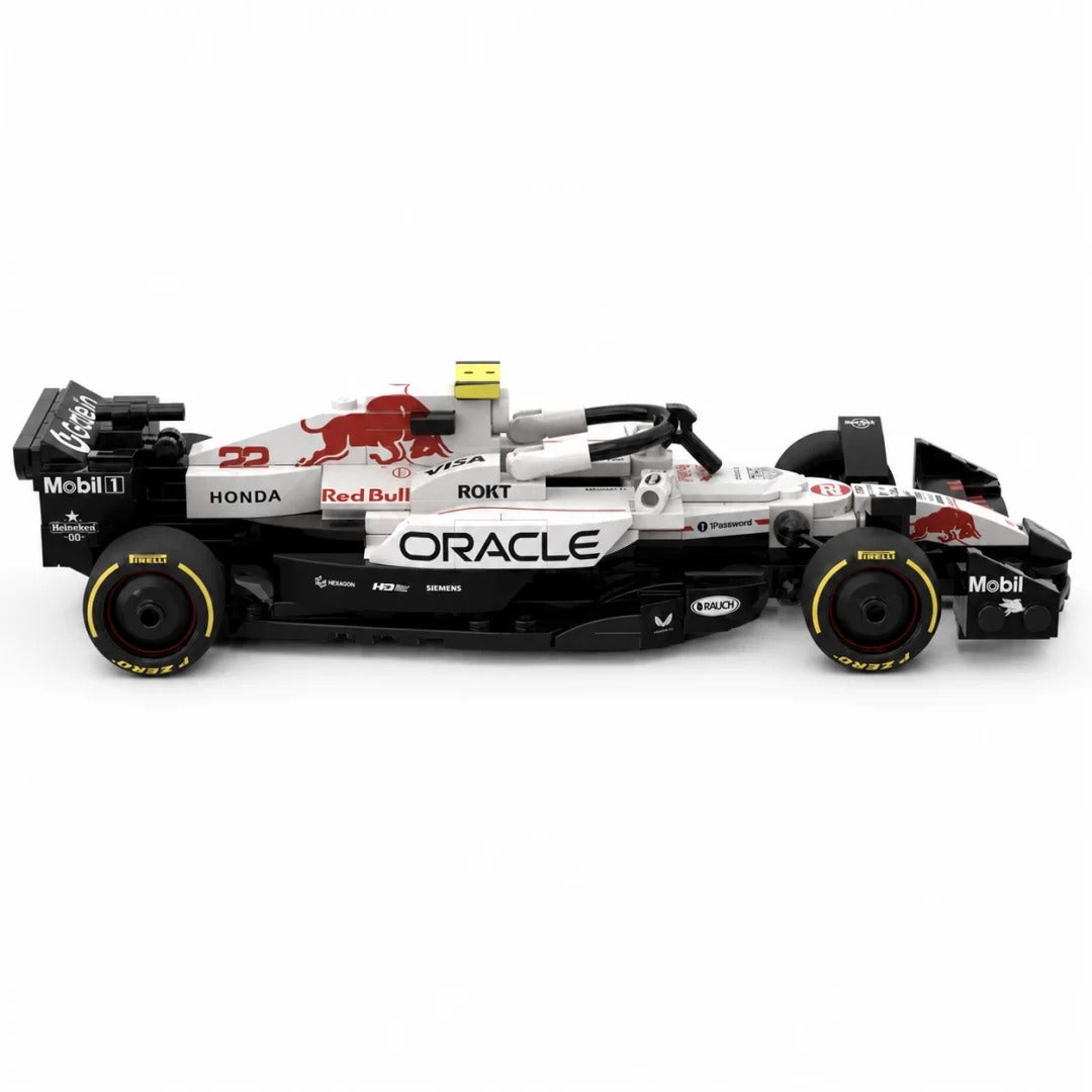 Oracle Red Bull Racing RB21 F1 Car | Includes a Complete Set of White Champion Stickers| 293PCS - BAV BRICK