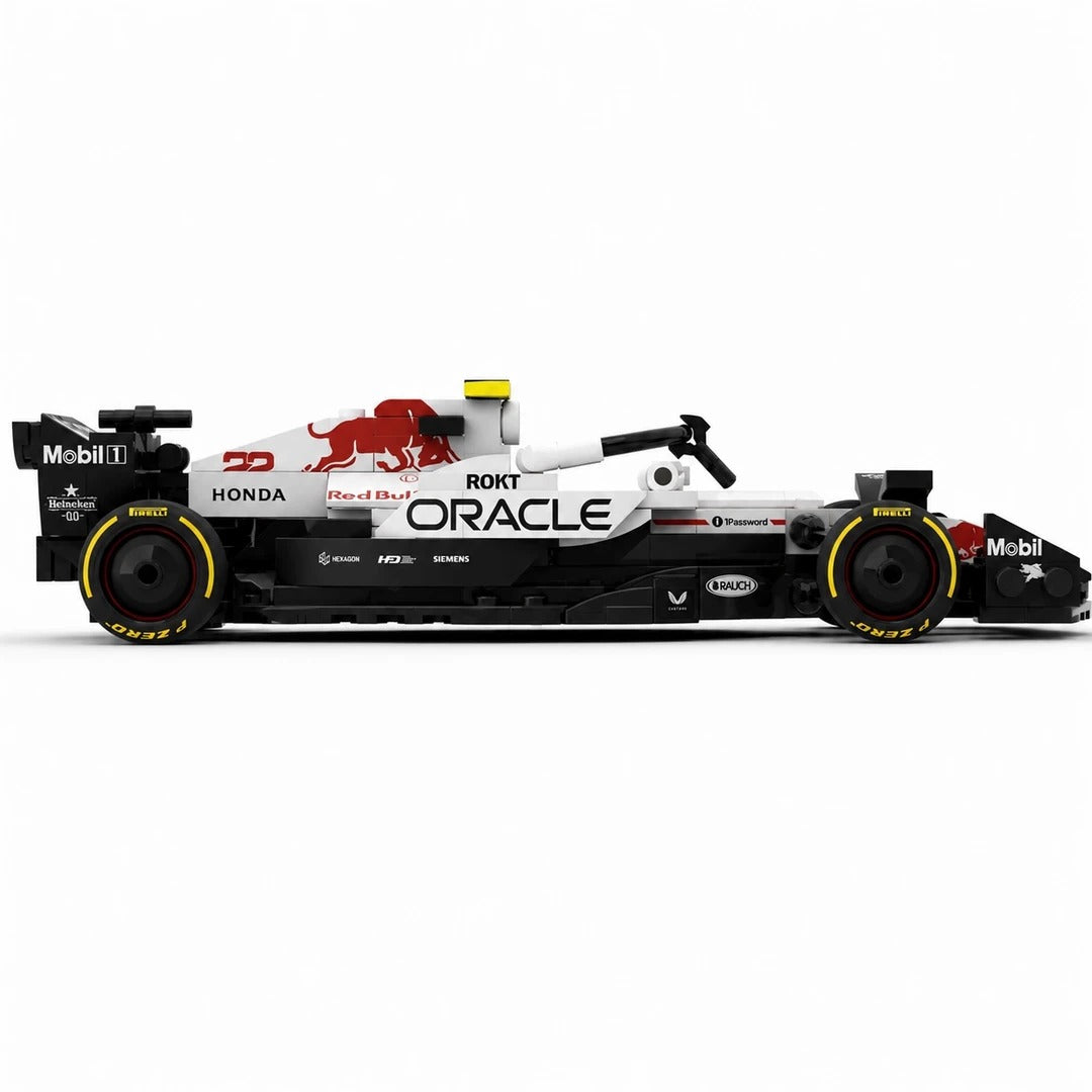 Oracle Red Bull Racing RB21 F1 Car | Includes a Complete Set of White Champion Stickers| 293PCS - BAV BRICK