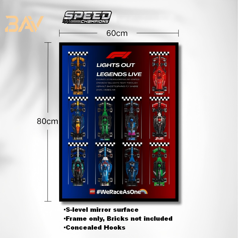 Cadre d'exposition pour voiture LEGO Speed ​​Champions F1 Series