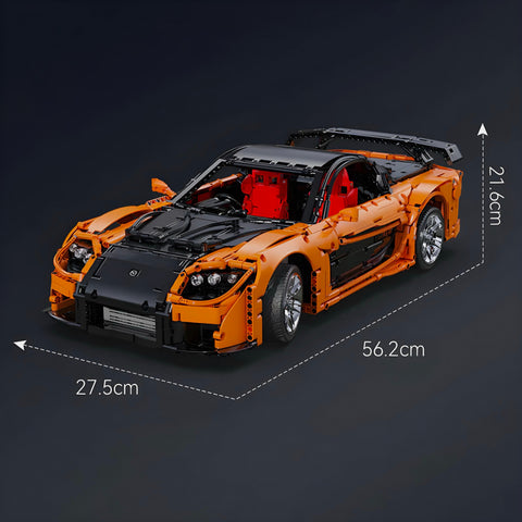 1: 8 Mazda RX-7 with Remote Control, Front and Rear Lights, All Printed ...