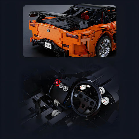1: 8 Mazda RX-7 with Remote Control, Front and Rear Lights, All Printed ...